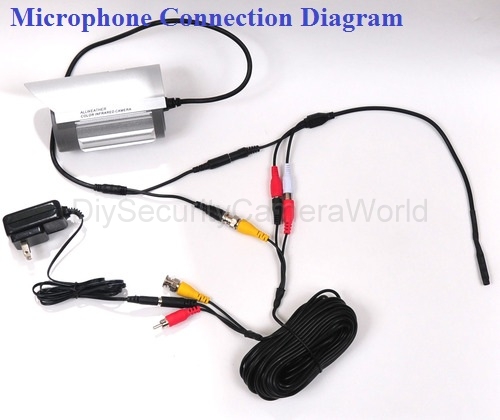 1pc Plug Play Mic Microphone Sound Monitor for CCTV Security Spy Camera