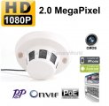 (image for) 1080P 2MP Indoor Security Smoke Detector Style IP Camera PoE
