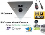 (image for) H.264 1080P 2.0MP IP Corner Network Camera Audio P2P Onvif 12VDC