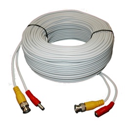 100FT White Premade Siamese Cable - Click Image to Close