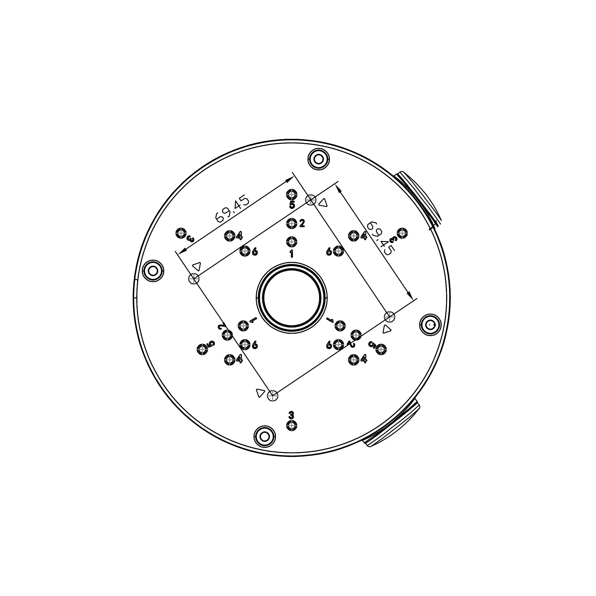 (image for) CCTV Camera Junction Box Aluminum Alloy Dome Bullet Camera Housing White 160mm Diameter Outdoor IP67 Surveillance Accessory