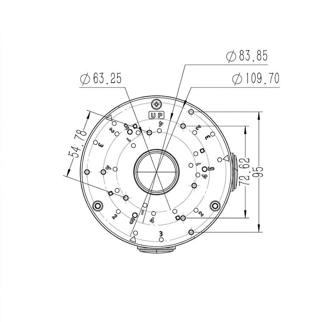 (image for) CCTV Camera Junction Box Aluminum Alloy Dome Bullet Camera Housing White 120mm Diameter Outdoor IP67 Surveillance Accessory
