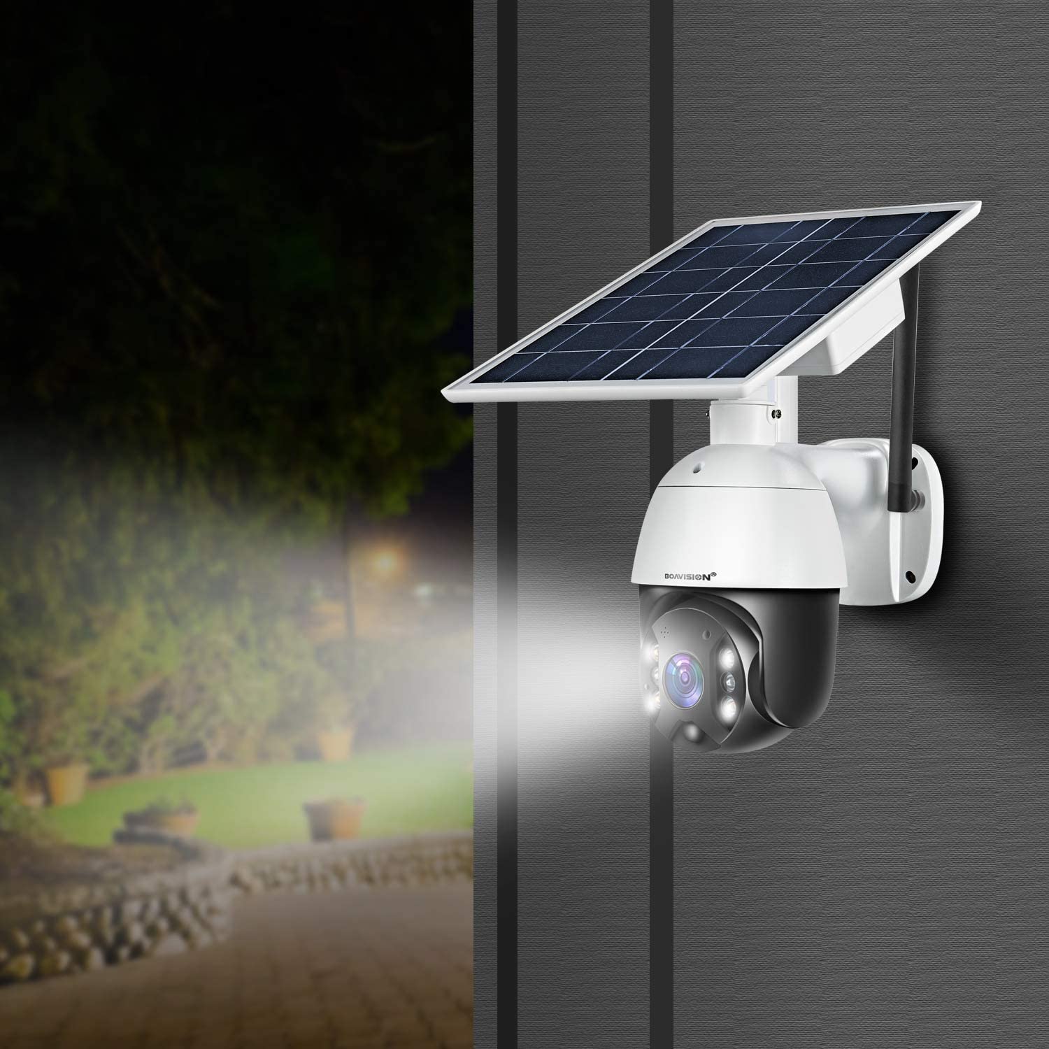 (image for) Cellular 4G 5MP LTE Wireless Outdoor PTZ Security Camera with Solar Battery Power
