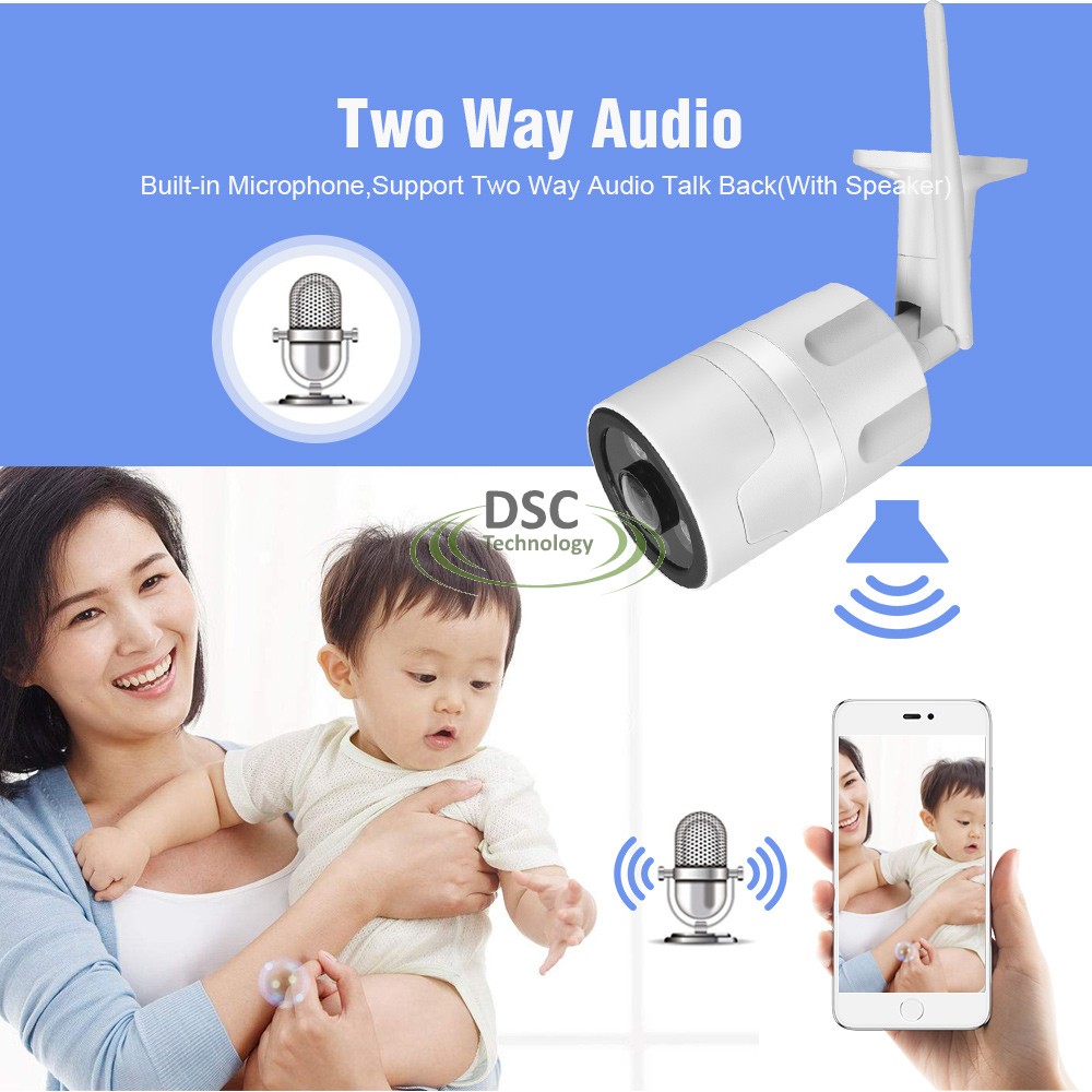 (image for) HD 5.0MP Bullet IP Camera WiFi Wireless Security CCTV Camera Fisheye Lens 180 Degrees View IR 20M Outdoor P2P APP CamHi