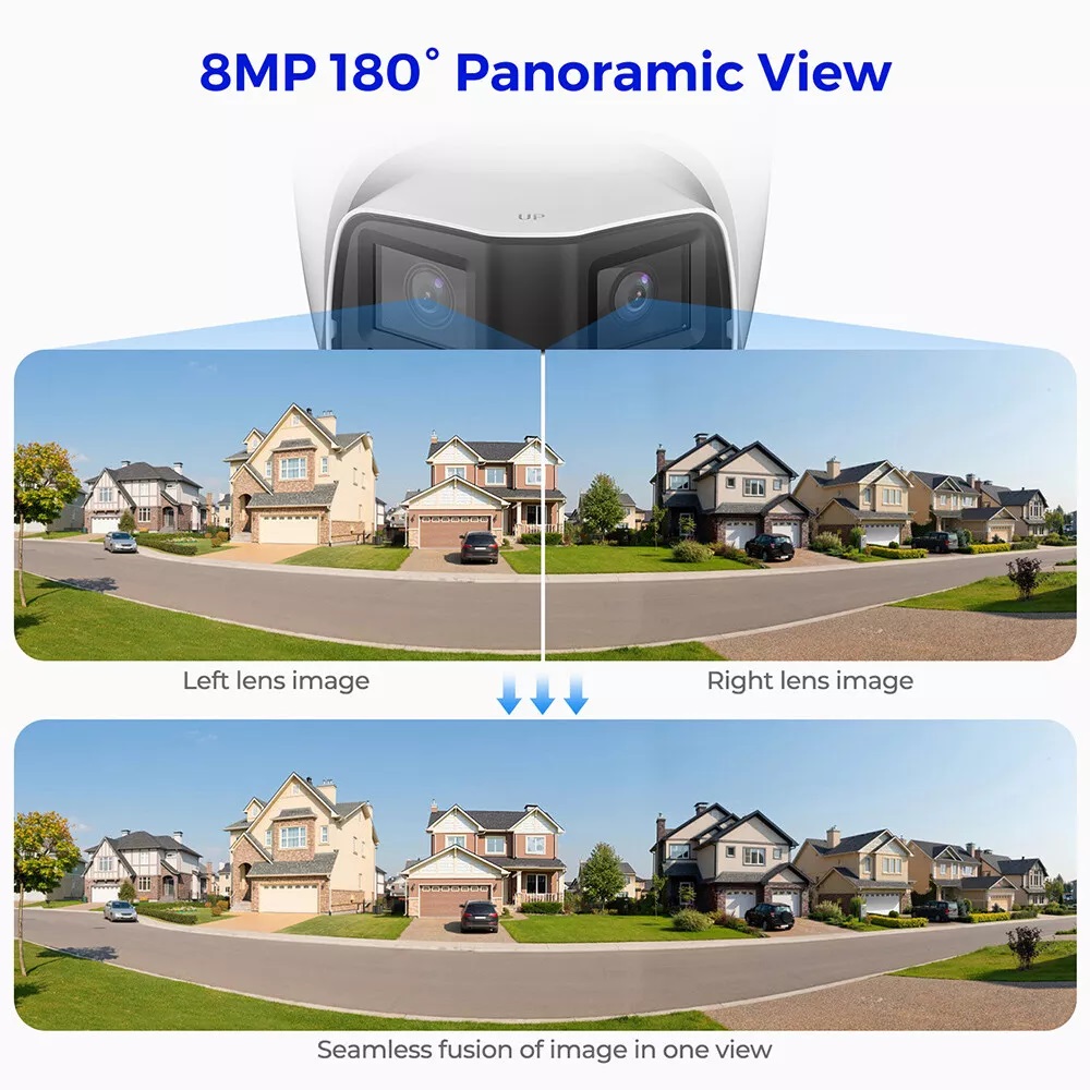 (image for) DAHUA 180° 8MP Panoramic TiOC IPC-PDW3849-A180-AS-PV WiSense SMD4.0 IP Camera