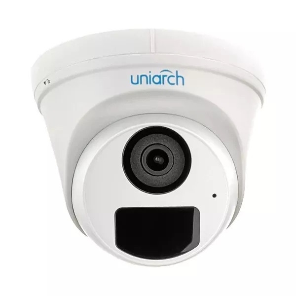 (image for) Uniarch by Uniview 1440p 4MP NDAA-Compliant Weatherproof Turret IP Security Camera with a 2.8mm Fixed Lens and a Built-In Microphone (IPC-T124-APF28)