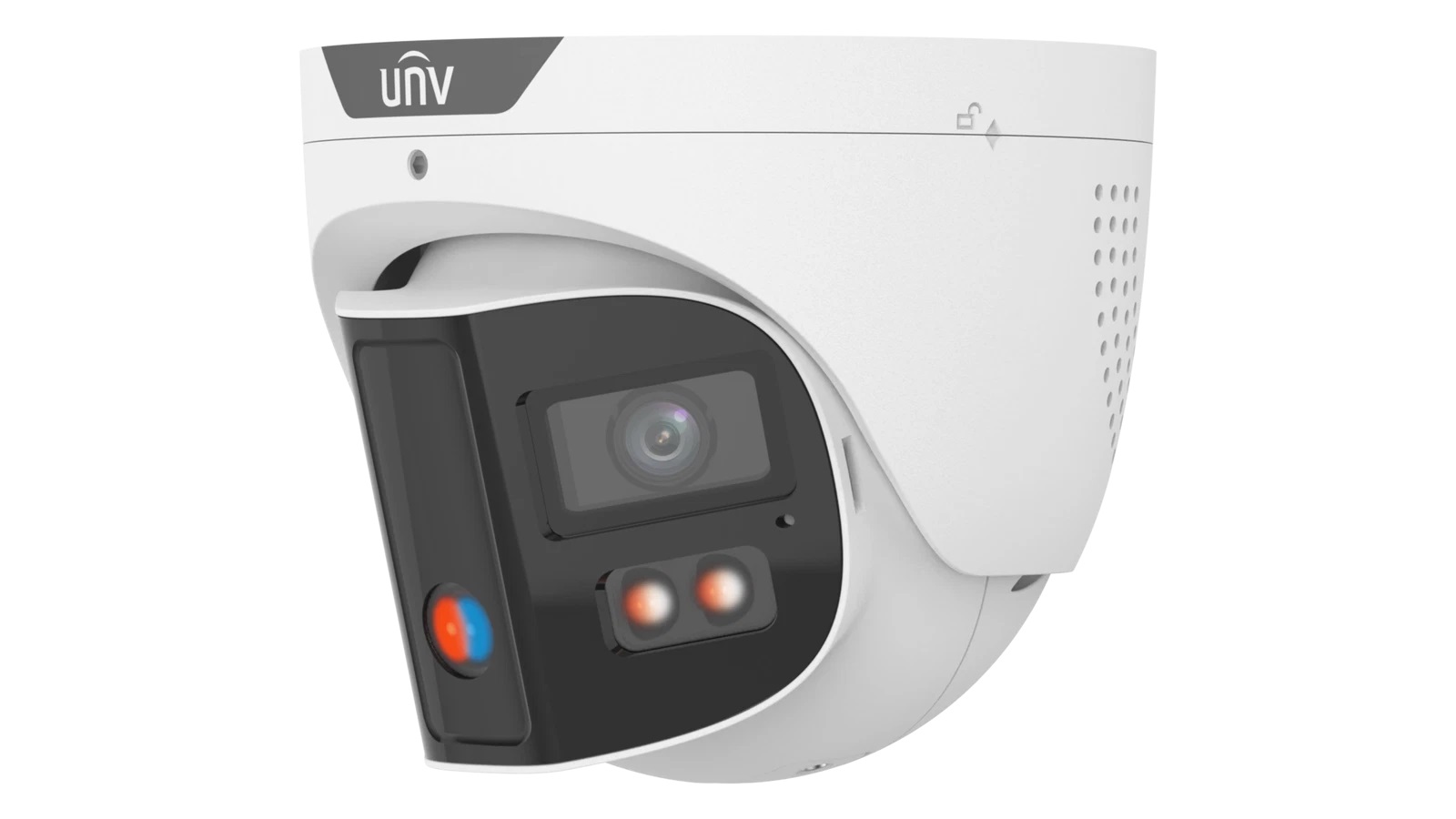 (image for) IPC3K28SE-ADF28KMC-DL-I0 Uniview 8MP Colorhunter Dual Lens IP Turret Dome Camera, 180 Degree, NDAA