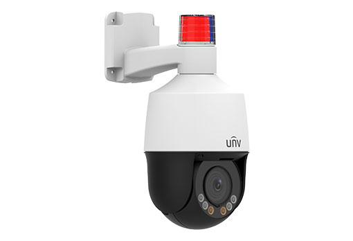 (image for) UNV 5MP LightHunter Active Deterrence NDAA-Compliant Mini PTZ Dome IP Security Camera with Autotracking and Deep Learning AI (IPC675LFW-AX4DUPKC-VG)