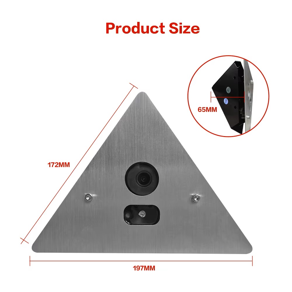 (image for) 4K 8MP HD IR Corner Mount Elevator Onvif IP Camera With Built-in Audio POE/12VDC