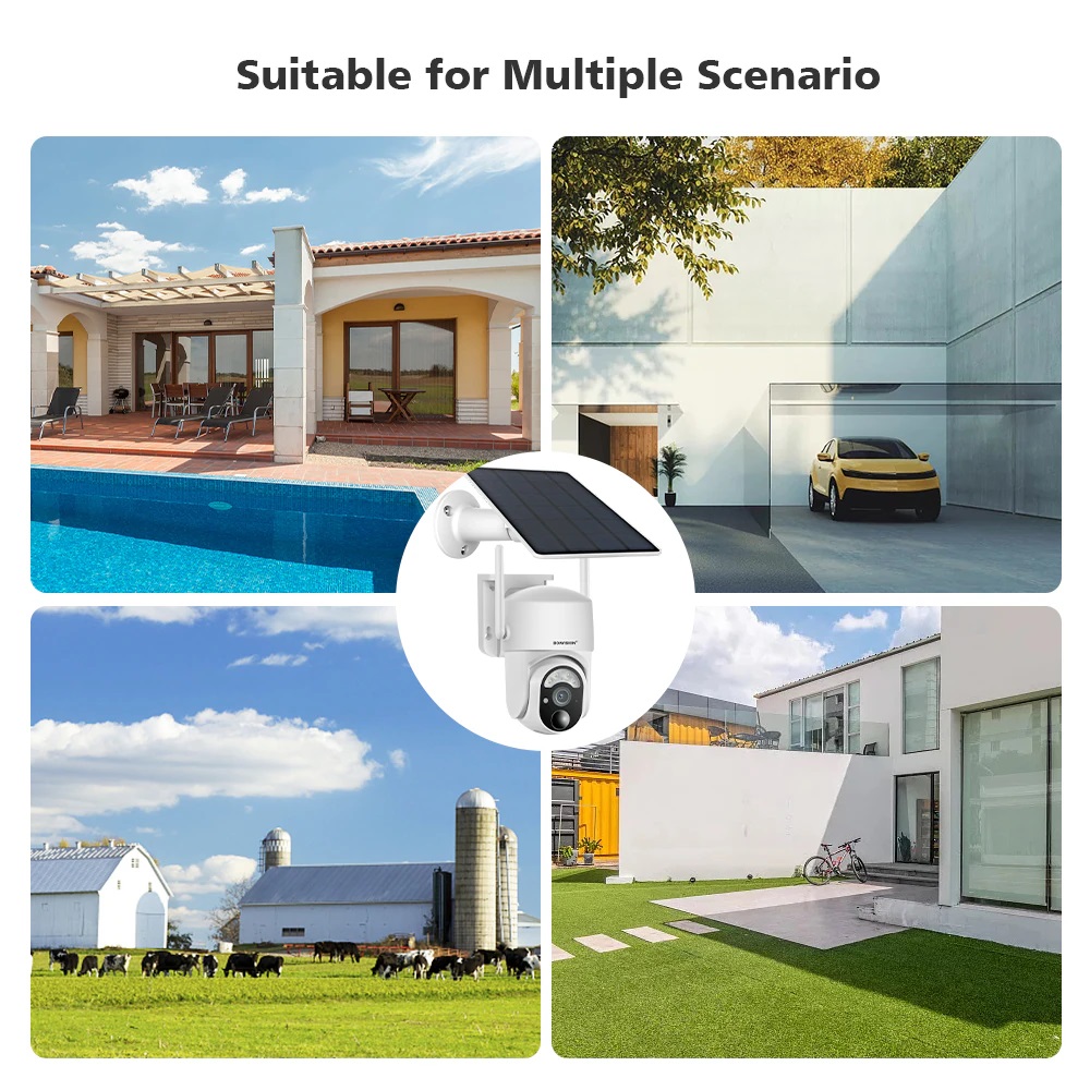 (image for) Mini Size 4G LTE Mobile Security Camera Solar Battery Powered Pan Tilt Zoom 5MP