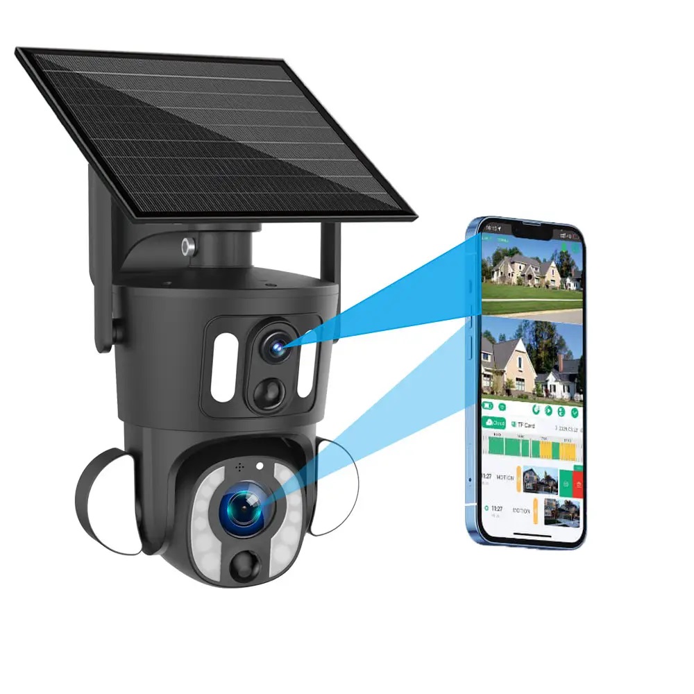 (image for) 4G LTE Solar PTZ Camera 6MP Dual Lens (3MP+3MP) 10x Optical Zoom lens, UBOX APP - Click Image to Close