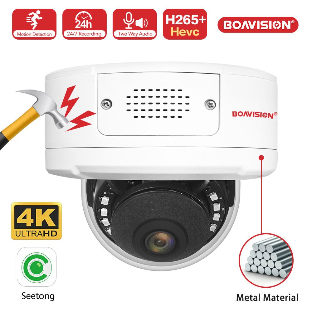 Ultra HD 8MP 4K Security Camera Two Way Audio TF Card Slot Humanoid Detection H.265 POE Surveillance Camera (image for) Ultra HD 8MP 4K Security Camera Two Way Audio TF Card Slot Humanoid Detection H.265 POE Surveillance Camera