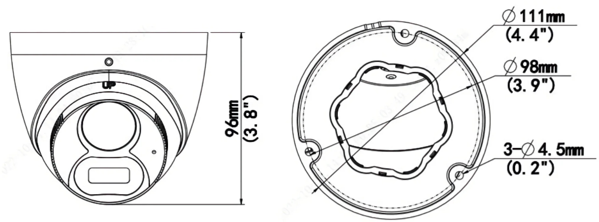 (image for) UNV 5MP LightHunter Weatherproof HD Turret TVI/AHD/CVI/CVBS Analog Security Camera with a 2.8mm Fixed Lens (UAC-T125-AF28M-W)