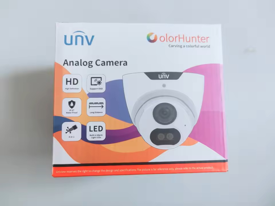 (image for) UNV 5MP LightHunter Weatherproof HD Turret TVI/AHD/CVI/CVBS Analog Security Camera with a 2.8mm Fixed Lens (UAC-T125-AF28M-W)