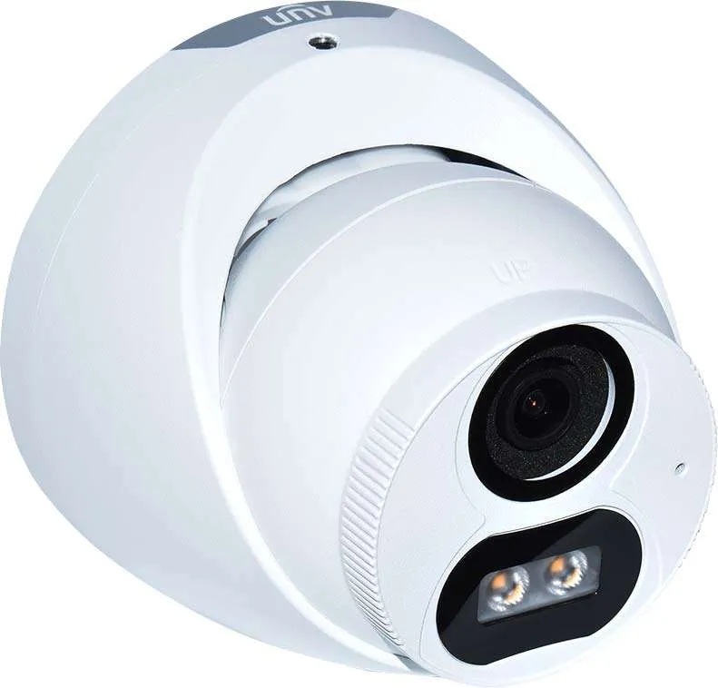 (image for) UNV 5MP LightHunter Weatherproof HD Turret TVI/AHD/CVI/CVBS Analog Security Camera with a 2.8mm Fixed Lens (UAC-T125-AF28M-W)