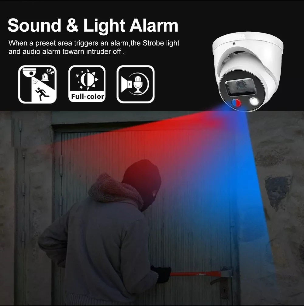 (image for) 8MP Smart Dual Illumination Active Deterrence Fixed-focal Eyeball WizSense Network Camera