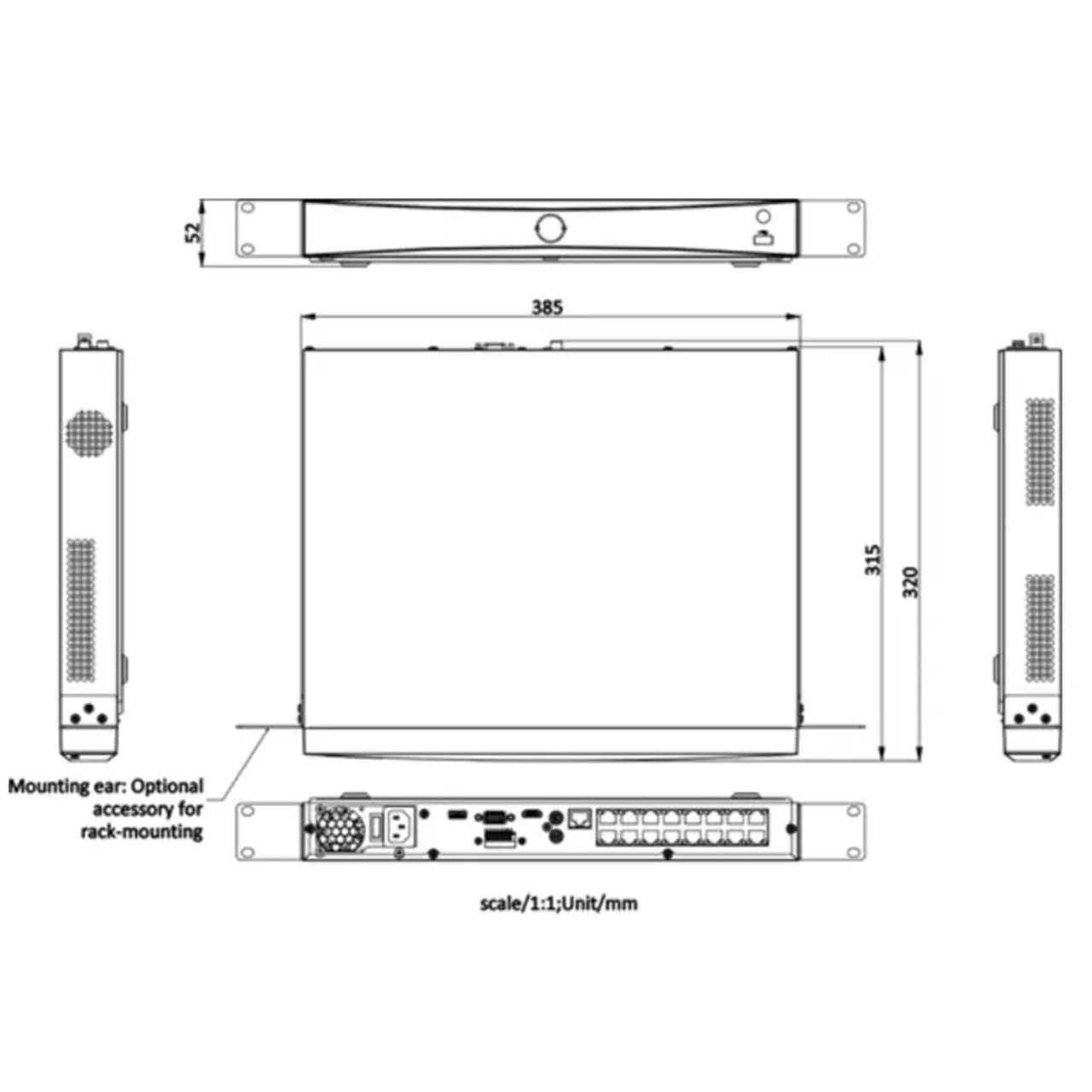 (image for) LTS LTN8716D-P16N Platinum 16 Channel 4K NVR with 16 Built-in PoE Ports, Up to 12MP Recording
