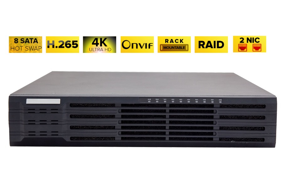 NVR308-64R-B 64 Channel Super 4K Network Video Recorder - Click Image to Close