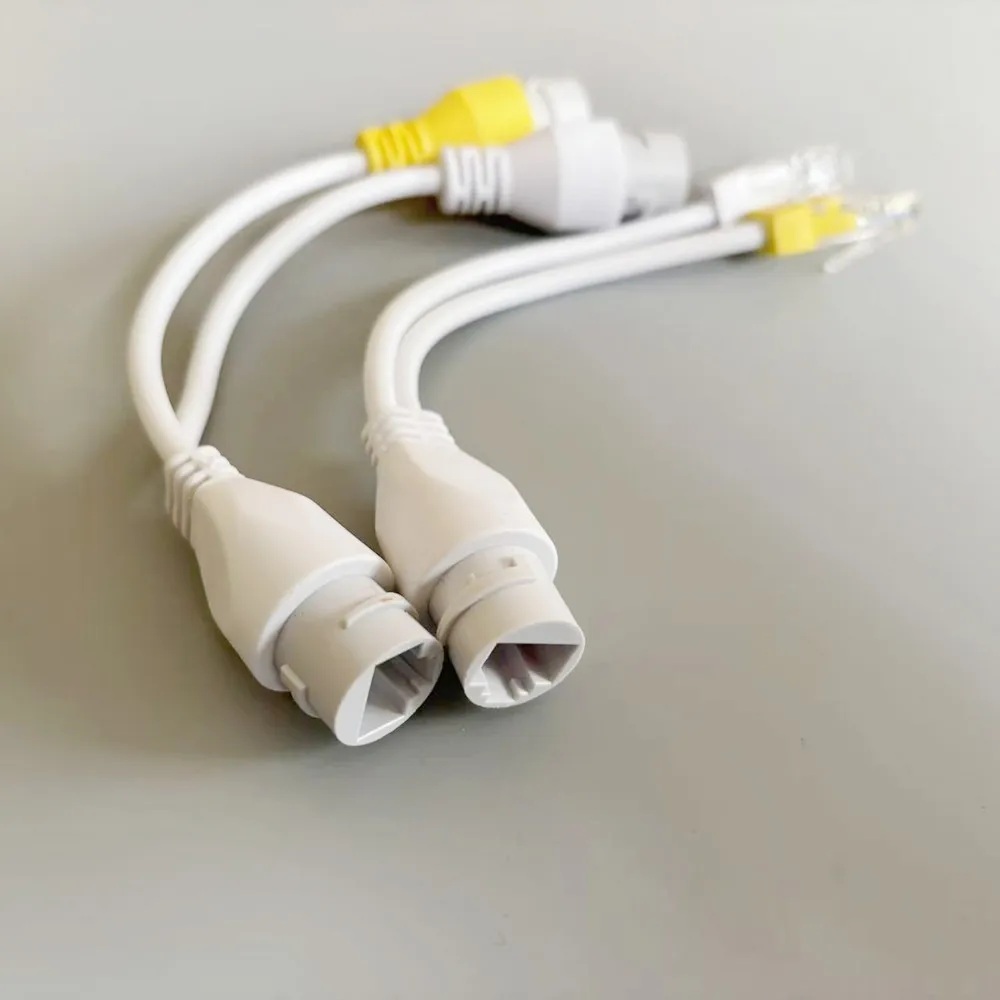 (image for) Ethernet Splitter Waterproof POE Combiner Splitter Adapter Run 2 IP Camera on 1 Network RJ45 Splitter Cable Cable