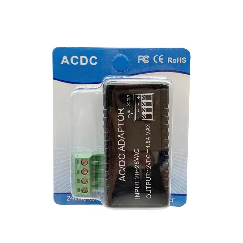 (image for) 24VAC to 12VDC Convertor Adaptor and DC 2.1mm For CCTV Security Camera System