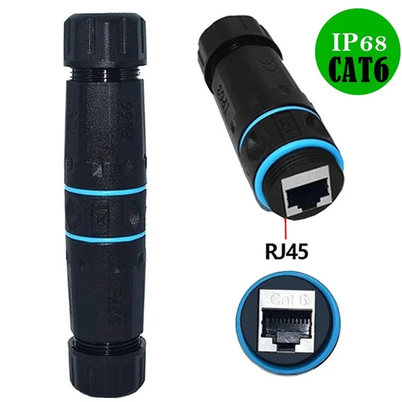 (image for) CAT6 CAT5e Inline Shielded Female RJ45 Outdoor Waterproof Cable Coupler