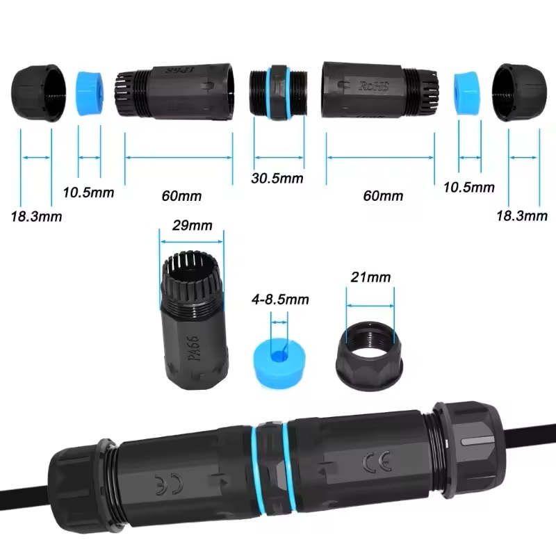 (image for) CAT6 CAT5e Inline Shielded Female RJ45 Outdoor Waterproof Cable Coupler