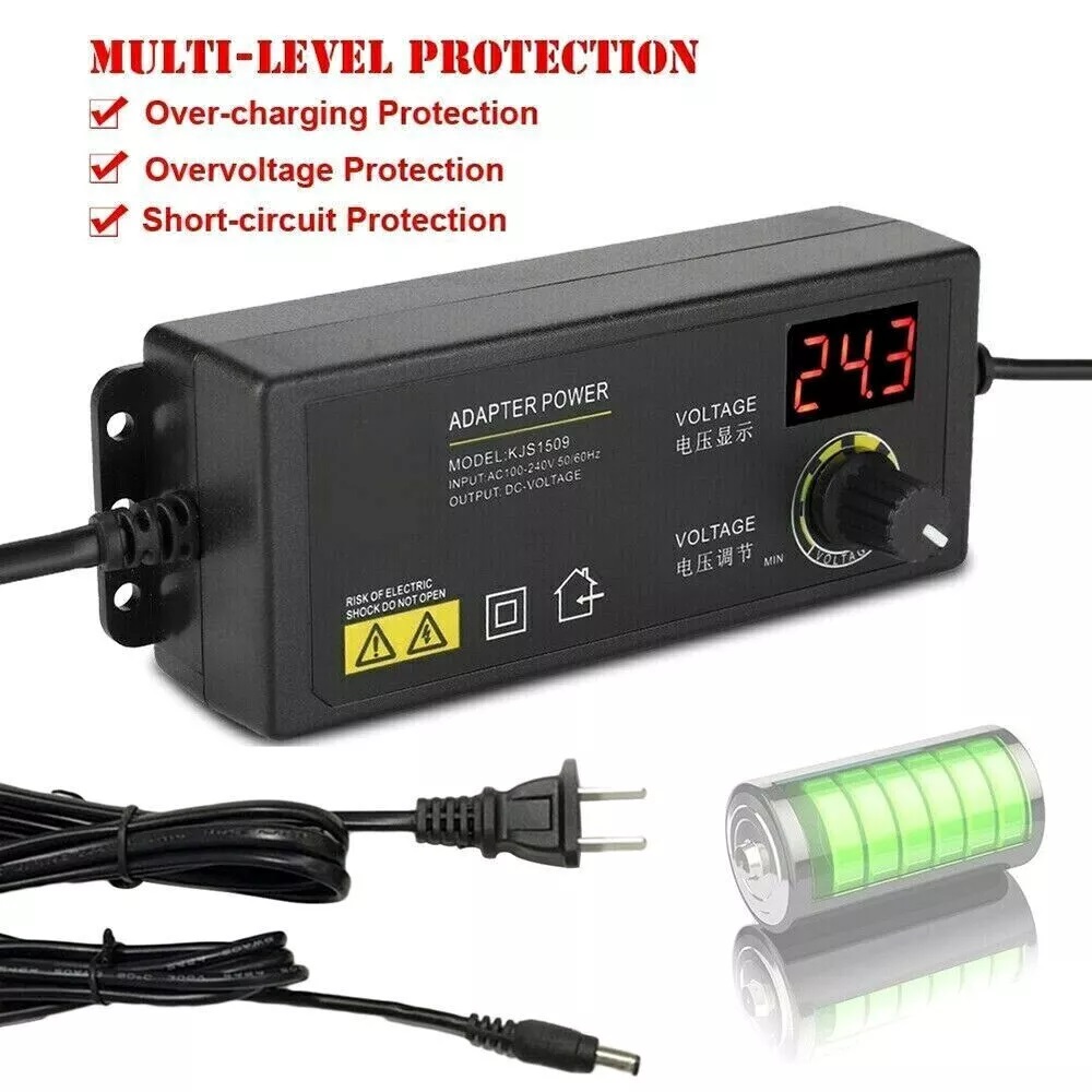 (image for) Adjustable AC/DC Power Supply Adapter Charger Variable Voltage 3V-36V Universal