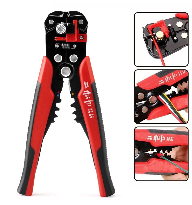 Wire Striper Cutter Stripper Crimper Pliers Adjustable Automatic Terminal Tool