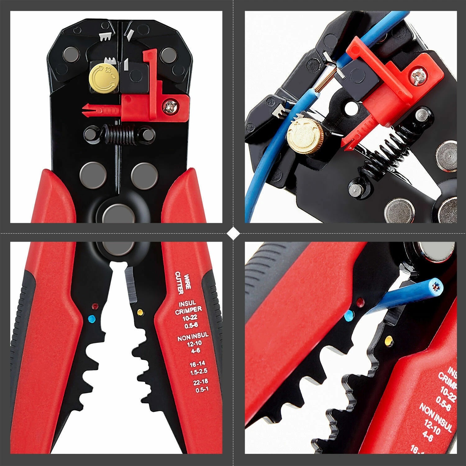 (image for) Wire Striper Cutter Stripper Crimper Pliers Adjustable Automatic Terminal Tool