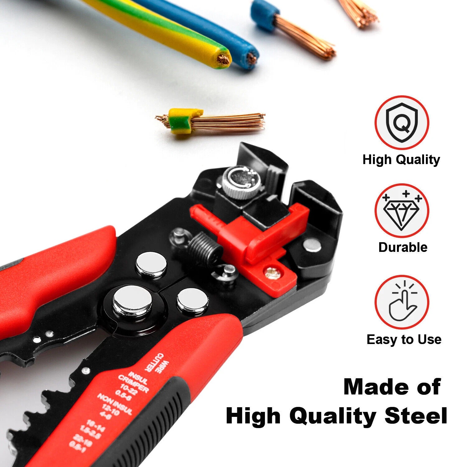 (image for) Wire Striper Cutter Stripper Crimper Pliers Adjustable Automatic Terminal Tool
