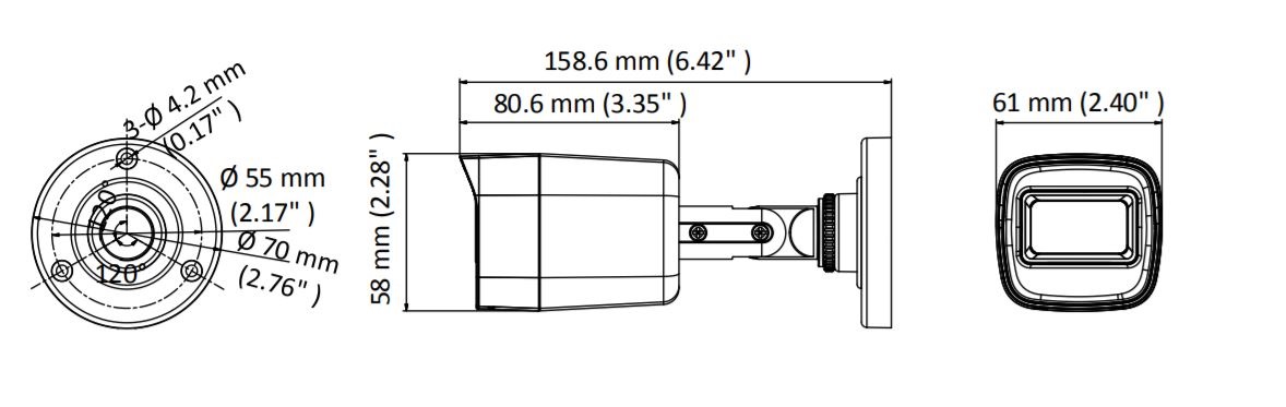 8MP Hikvision OEM Bullet DS-2CE16U1T-ITF, Turbo HD 2.8mm IR 30m