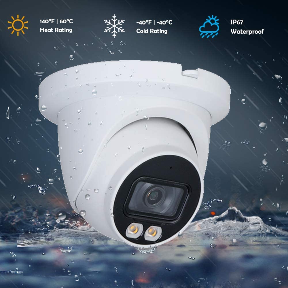 4MP Full-color Warm LED Fixed focal Eyeball WizSense PoE IP Dome - Click Image to Close