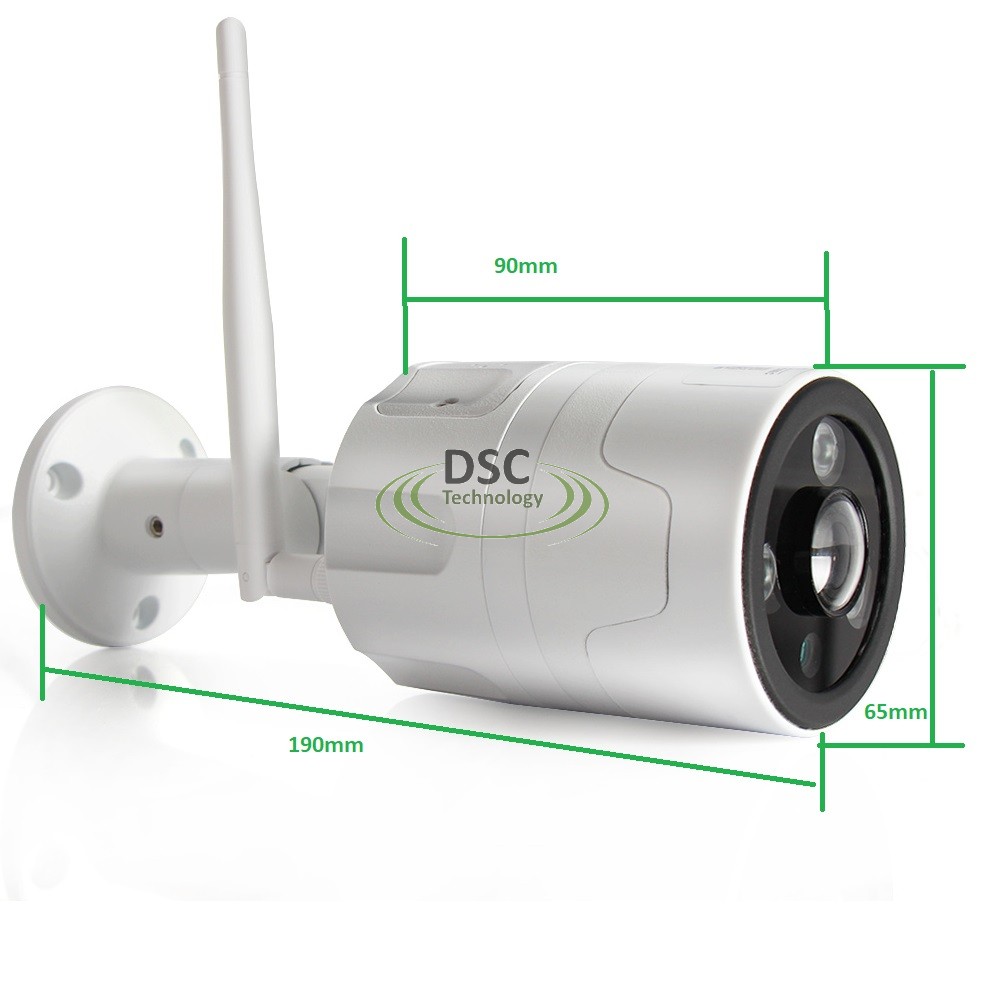 Onvif WiFi Fisheye Audio IP Bullet Camera in/outdoor 12VDC/PoE