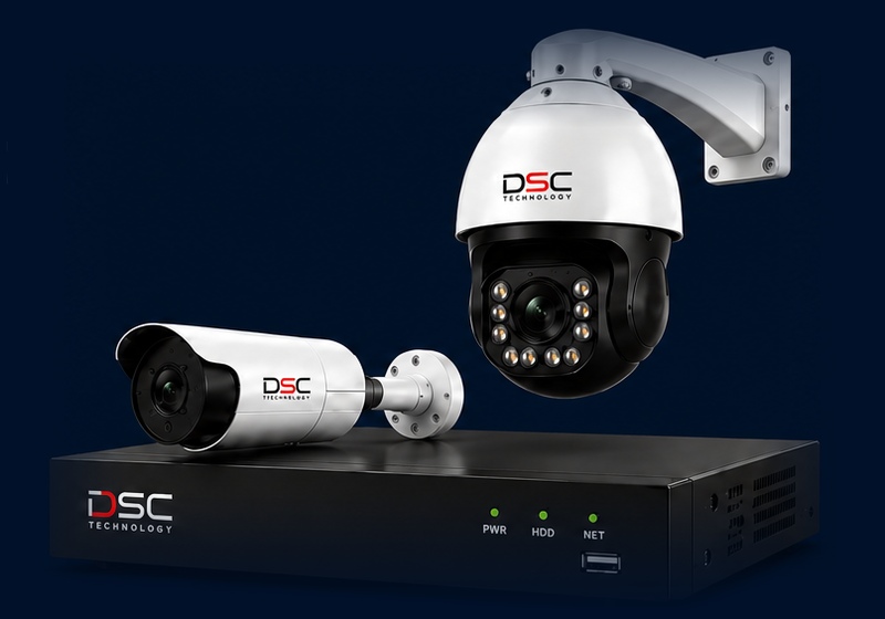 DSC PTZ camera, bullet camera and video recorder